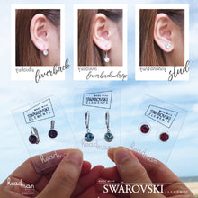 Load image into Gallery viewer, SWA COLL : ROUND CRYSTAL LEVERBACK EARRINGS