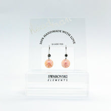 Load image into Gallery viewer, SWA COLL : ROUND ฺPINK BLONDE DROP EARRINGS