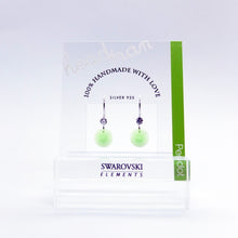 Load image into Gallery viewer, SWA COLL : ROUND PERIDOT DROP EARRINGS