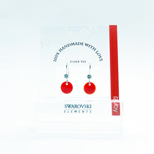 SWA COLL : ROUND RUBY DROP EARRINGS