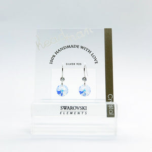 SWA COLL : ROUND CRYSTAL DROP EARRINGS