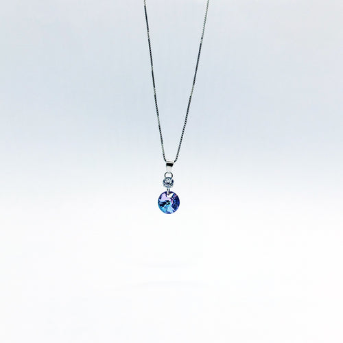 SWA COLL : ROUND MIDNIGHT BLUE NECKLACE