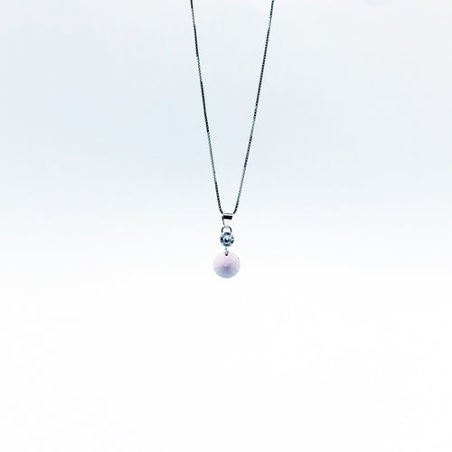 SWA COLL : ROUND LIGHT AMETHYST ฺNECKLACE