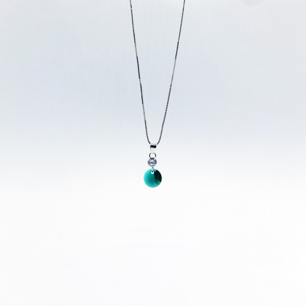 SWA COLL : ROUND EMERALD ฺNECKLACE