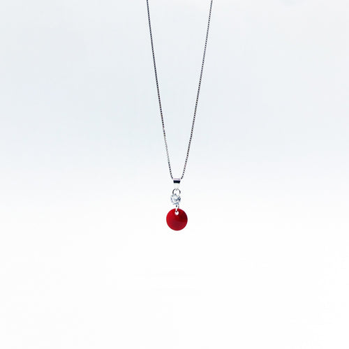 SWA COLL : ROUND GARNET ฺNECKLACE