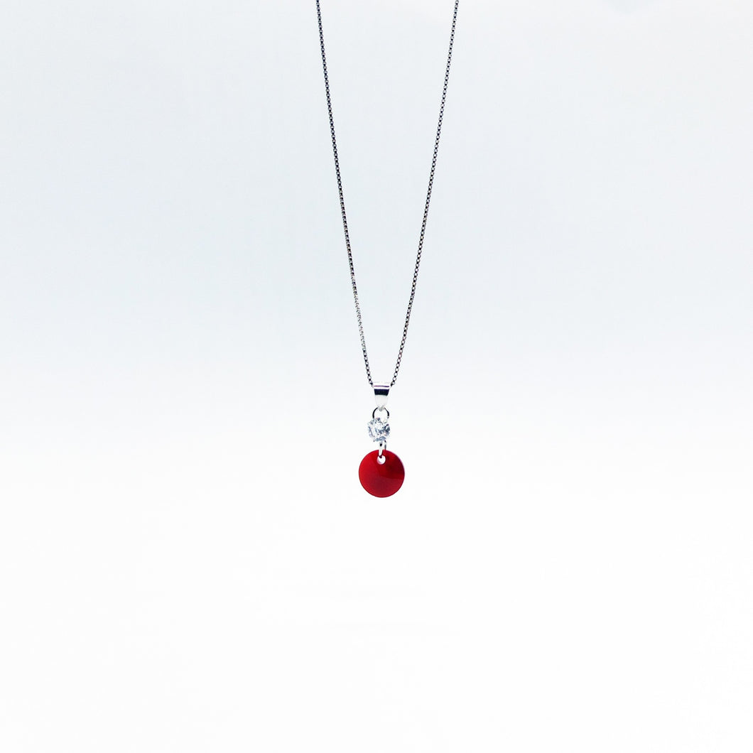 SWA COLL : ROUND GARNET ฺNECKLACE