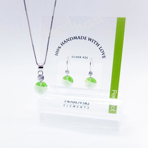 SWA COLL : ROUND PERIDOT ฺNECKLACE