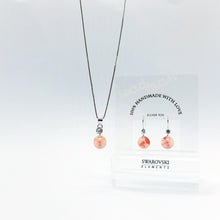 Load image into Gallery viewer, SWA COLL : ROUND ฺPINK BLONDE DROP EARRINGS