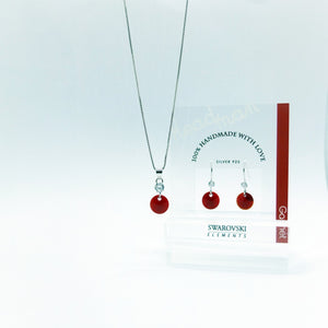 SWA COLL : ROUND GARNET ฺNECKLACE