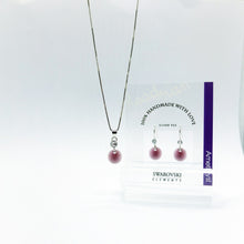 Load image into Gallery viewer, SWA COLL : ROUND AMETHYST DROP EARRINGS