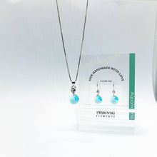 Load image into Gallery viewer, SWA COLL : ROUND AQUAMARINE DROP EARRINGS