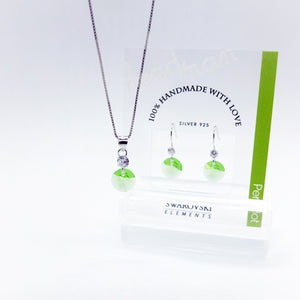 SWA COLL : ROUND PERIDOT DROP EARRINGS